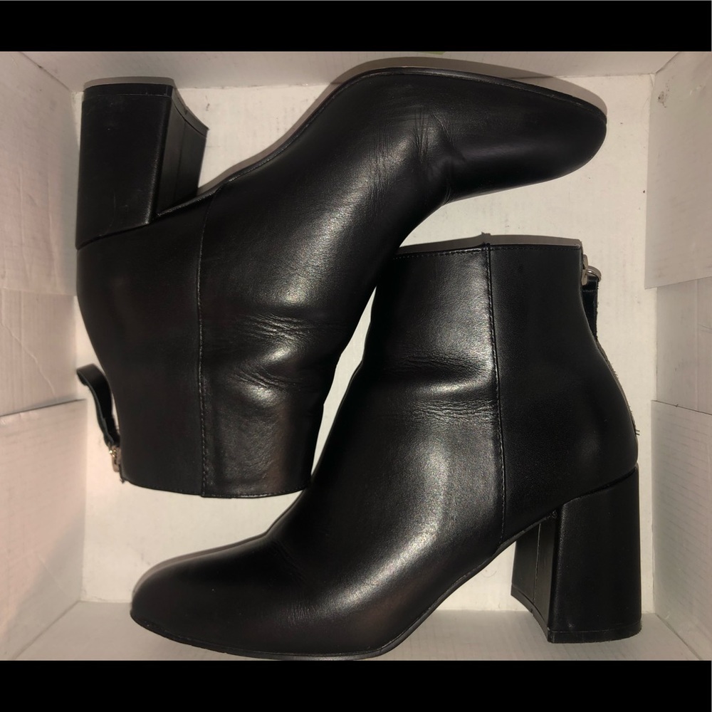 Steve Madden Black Leather Booties